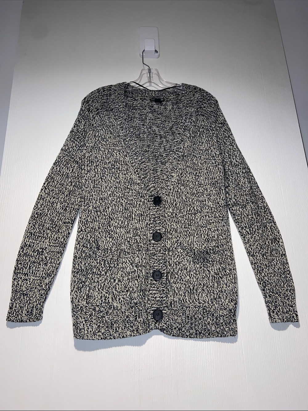 H&M Basic Marled Knit Button Front Cardigan Sweater Women’s Small